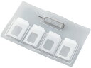 SIMカードケース 4枚収納 エレコム CMC-SIMC01CR