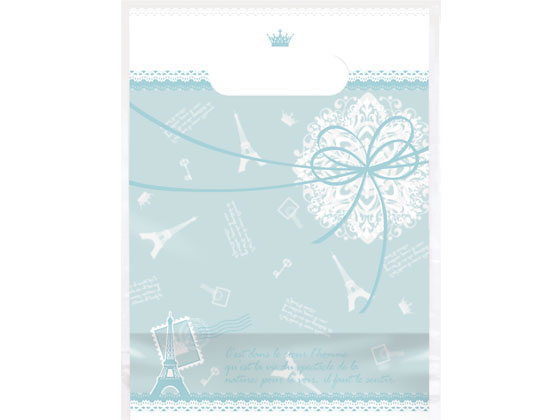 デコラパックリーム パリ 小(210×160+90mm) ブルー 50枚 タカ印 35-3454