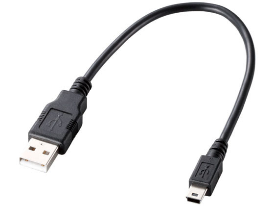 USB2.0ケーブル A-mini-Bタイプ 0.25m エレコム U2C-GMM025BK
