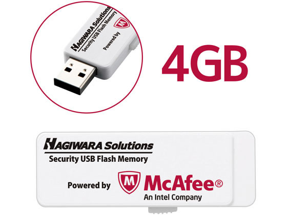 USB3.0 McAfeeウィルス対策 4GB ハギワラソリューションズ HUD-PUVM304GA1