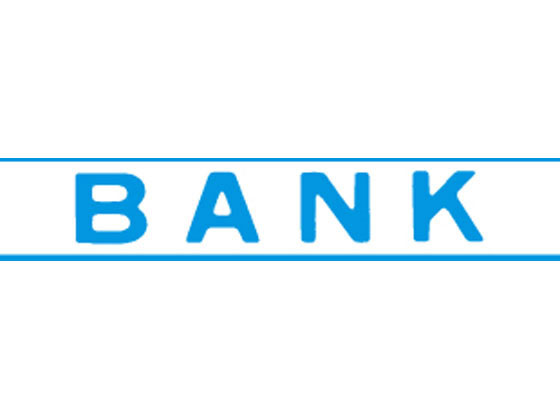 マルチスタンパー印面 青 横 BANK シ