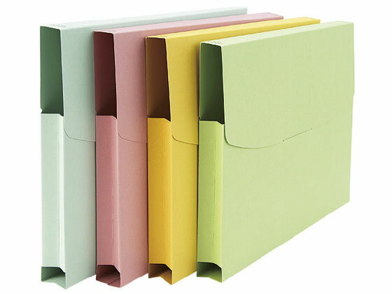 紙製ケースファイルA4 3個入 青 スマートバリュー D072J-BL