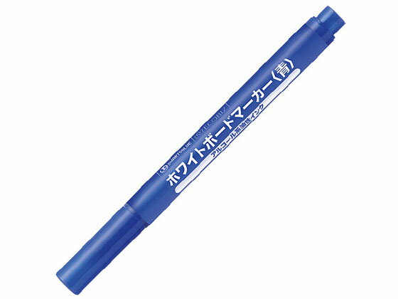 ホワイトボードマーカー 細字 青 10本 スマートバリュー H007J-BL-10P