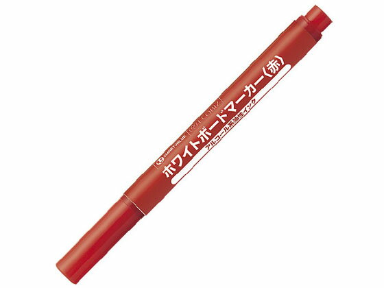 ホワイトボードマーカー 細字 赤 10本 スマートバリュー H007J-RD-10P