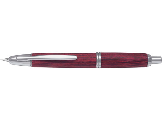 万年筆 キャップレス 木軸 レッド 硬めの細字 パイロット FC-25SK-DR-F