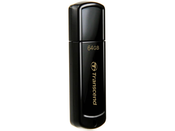 USB2.0キャップ式USBメモリ 64GB ブラック トランセンド TS64GJF350