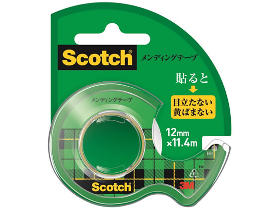 スコッチ メンディングテープ 小巻 12mm ディスペンサー付 3M CM-12