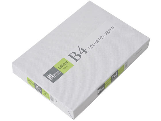 カラーコピー用紙 グリーン B4 500枚 APP CPG003