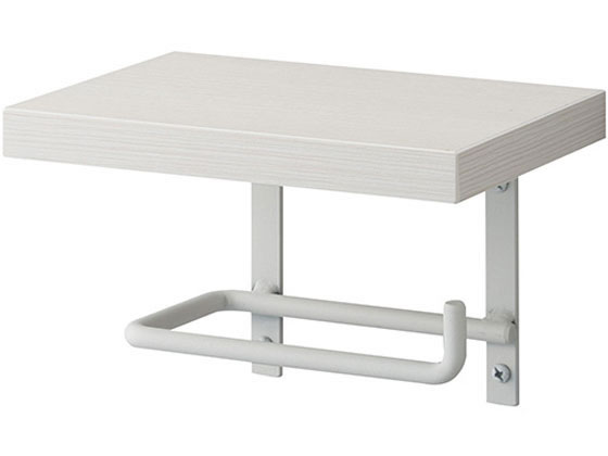 アイアンペーパーホルダー棚付 白 SANEI W2107-W