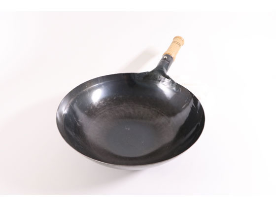 鉄打出木柄片手中華鍋24cm 山田工業所