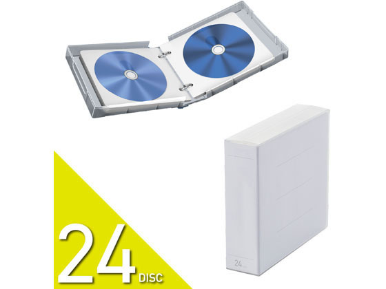 メディアケース Blu-ray DVD CD 24枚 エレコム CCD-FBB24CR