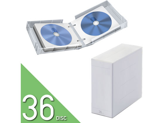 メディアケース Blu-ray DVD CD 36枚 エレコム CCD-FBB36CR