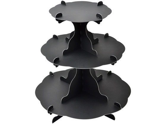組立式 3段テーブル ブラック 3サイズ タカ印 44-5821