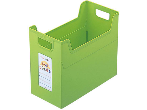セラピーキッズカラー ファイルボックスA4ワイド グリーン ナカバヤシ フボ-TCW4-KG