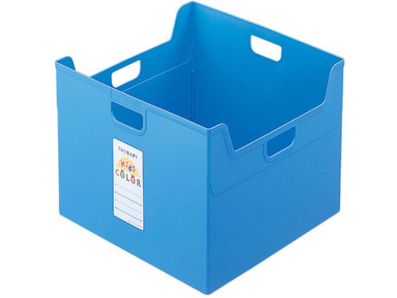 セラピーキッズカラー ファイルボックスA4ダブル ブルー ナカバヤシ フボ-TCW5-KB