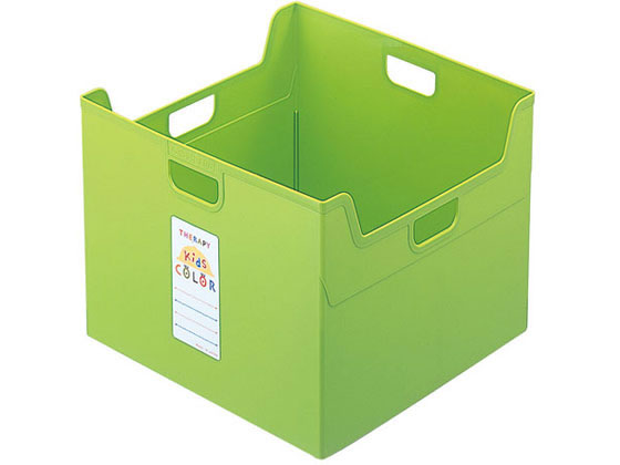 セラピーキッズカラー ファイルボックスA4ダブル グリーン ナカバヤシ フボ-TCW5-KG