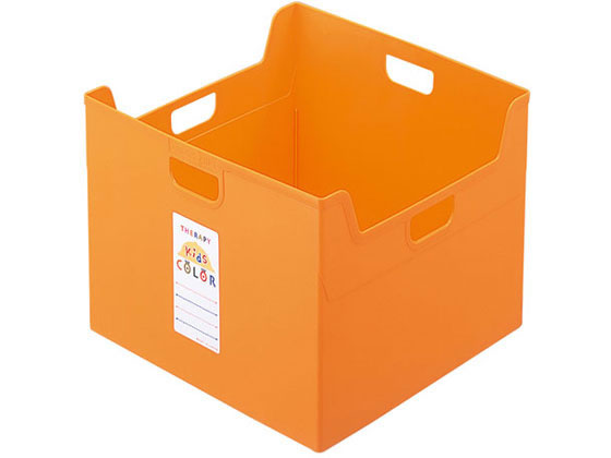 セラピーキッズカラー ファイルボックスA4ダブル オレンジ ナカバヤシ フボ-TCW5-KO