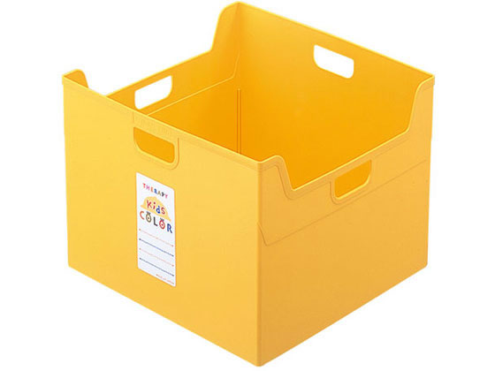 セラピーキッズカラー ファイルボックスA4ダブル イエロー ナカバヤシ フボ-TCW5-KY