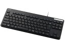 キーボード 有線 抗菌 薄型 ミニ メンブレン エレコム TK-FCM107KBK
