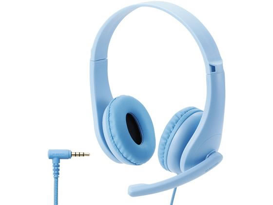 ヘッドセット 子供用 両耳 マイクアーム付 エレコム HS-KD01TLBU