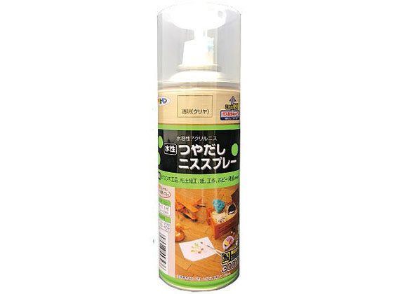 水性つやだしニス 透明 クリヤ スプレー 300ml アサヒペン