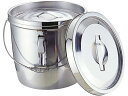 MT/18-8 二重汁食缶 クリップ付 ツル取手 14L エムテートリマツ 012317003