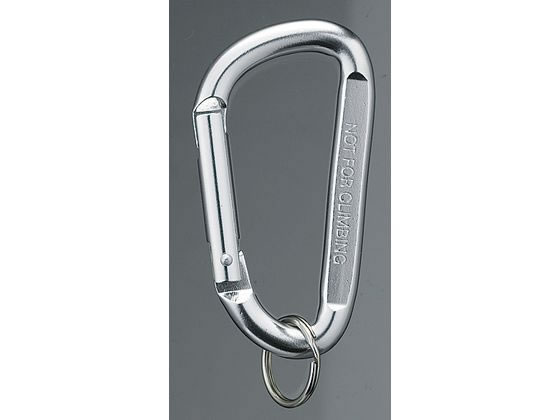 アイテック カラビナ 大 80mm シルバー 光 KRA802