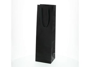 紙袋 カラーチャームバッグ 一升瓶用 黒 10枚　シモジマ　005340500
