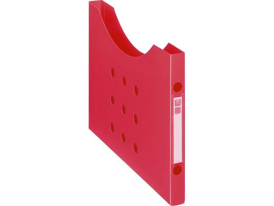 ボックスファイル[Noile] A4判横型スリム レッド ライオン事務器 11760／BF-12n