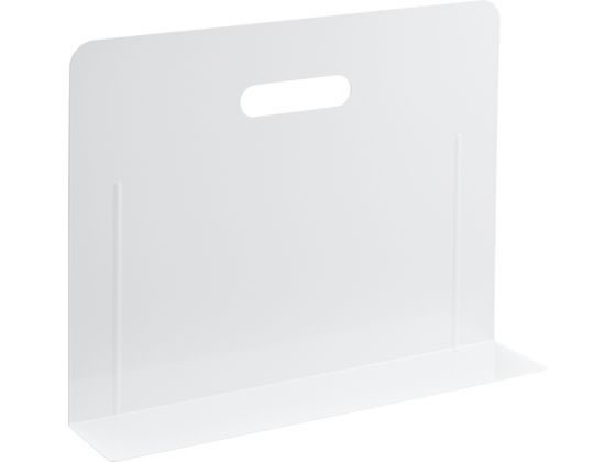 ブックエンド スーパーワイドタイプ マグネット付 白 リヒトラブ A7353-0