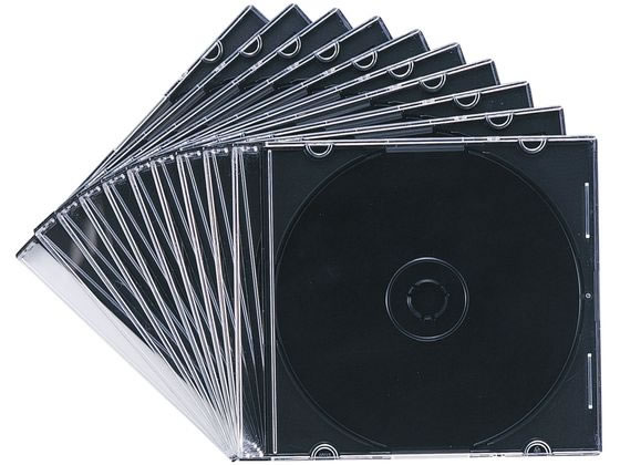Blu-ray DVD CDケース スリムタイプ ブラック 10枚セット サンワサプライ FCD-PU10MBKN