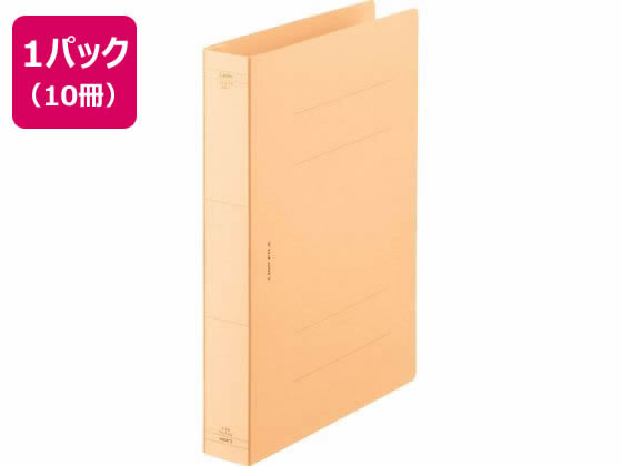 フラットファイル A4タテ (特厚とじタイプ) 黄 10冊 ライオン事務器 102-91