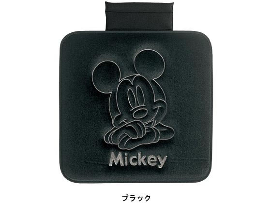 ミッキープレスベロア シングルクッション (角) ボンフォーム 5590-02BK