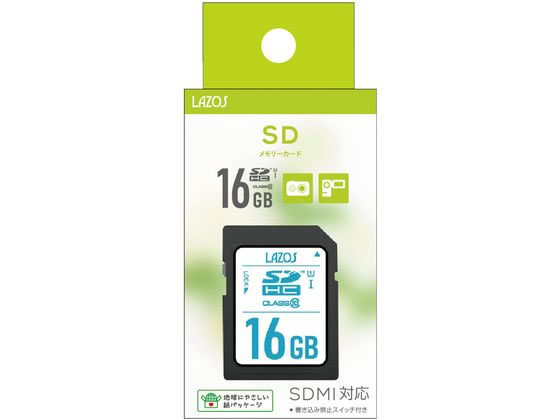 SDHC[J[h 16GB Lazos L-B16SDH-U1