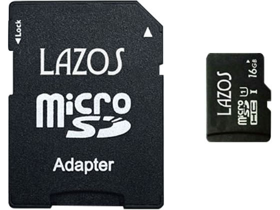 microSDHCメモリーカード 16GB Lazos L-B16M