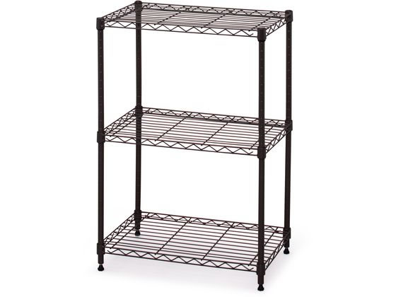 カラーメタルラック 3段 W550×H800 ブラウン アイリスオーヤマ CMM-55083