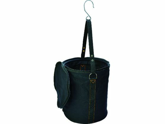 TRUSCO/電工バケツ 300×350 ファスナー蓋付 Sフック大付 ブラック トラスコ中山 1164487