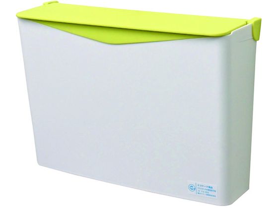 リサイクルペーパーポケット フタ付 白 積水テクノ成型 8553272