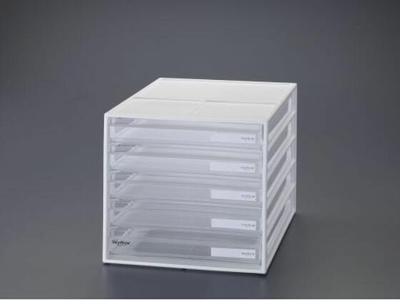 レターケース ホワイト 250×340×230mm 5段 エスコ EA954JA-2