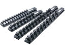 アルミソケットレール 12.7mm差込クリップ10ヶ付き全長300mm 山下工業研究所 8280325