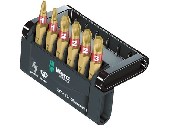 バイトーションダイヤモンド ビットチェック 6本 ラピダプター Wera 8198835