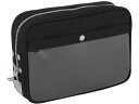 帆布メール用ポーチ(M)馬蹄錠金具付 黒 三栄産業 1141936