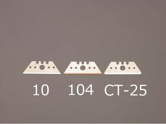 カッターナイフ替刃 10枚 50×19×0.63mm エスコ EA589CT-25