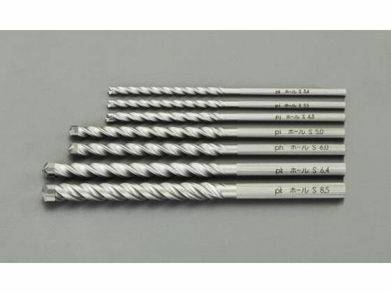 コンクリート用振動ドリル 固定タイプ 7本組 3.4-8.5mm エスコ EA811AE