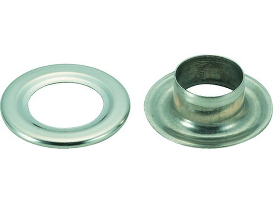両面ハトメ 真鍮ニッケルメッキ 8mm 20組入 トラスコ中山 7511442
