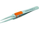 ラバーグリップ付ステンレスピンセット 120mm 先丸型 トラスコ中山 2997401