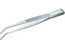 ステンレス製ピンセット 125mm 曲ギザ付 トラスコ中山 2709007