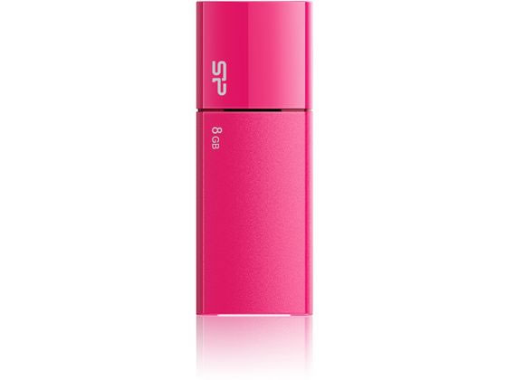 スライド式USBメモリ 8GB ピンク シリ