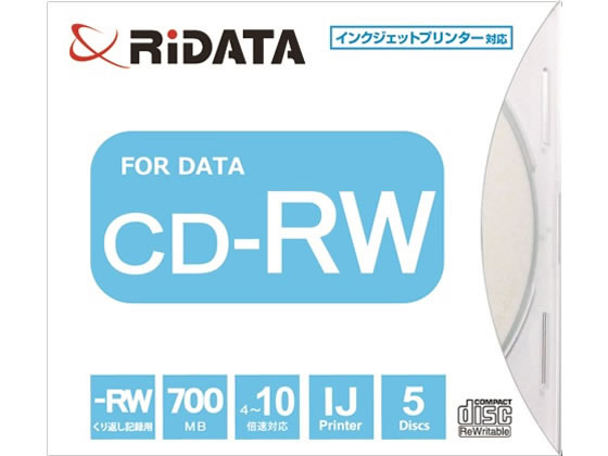 データ用CD-RW 700MB 5枚 RiTEK CDRW700PW5PA