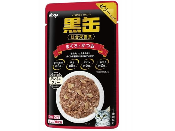 黒缶パウチ まぐろとかつお 70g アイ